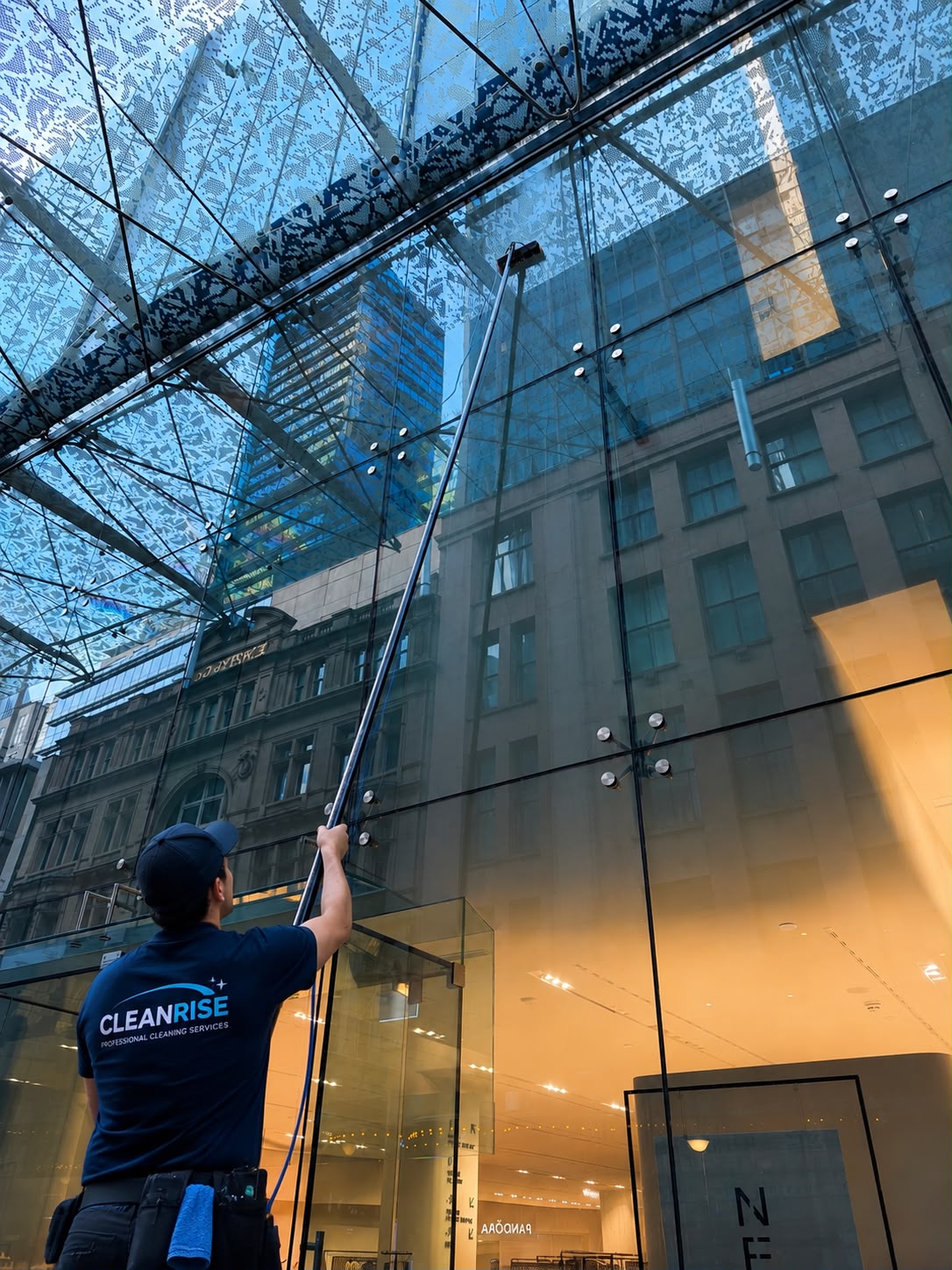 Water-Fed High Glass Cleaning